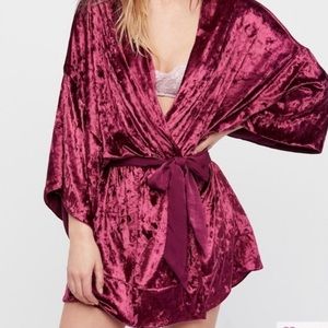 Free People velvet robe